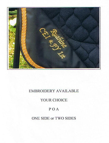 Dressage Saddle Blanket - Large, Embroidered - POA